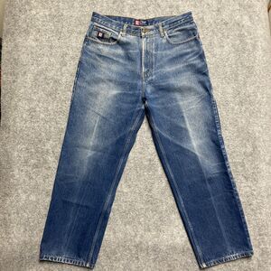 Vintage Chaps Ralph Lauren Straight Jeans Men's Size 34x30 Blue Faded Denim